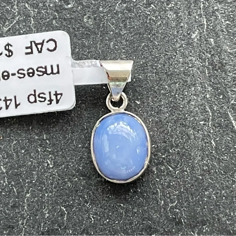 Elegant Sterling Silver 925 Blue Star Sapphire Pendant - Picture 1 of 11